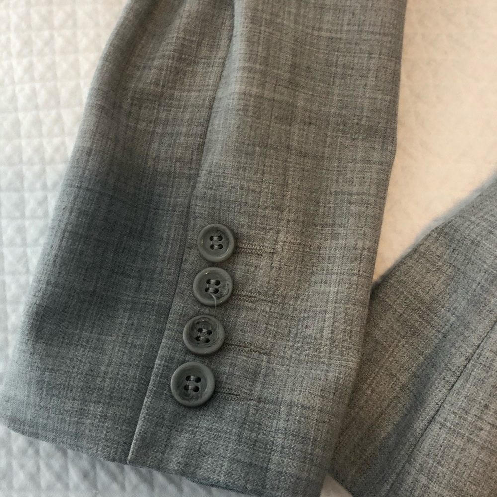 Express Design Studio Light Gray 1 Button Blazer 6 - image 6
